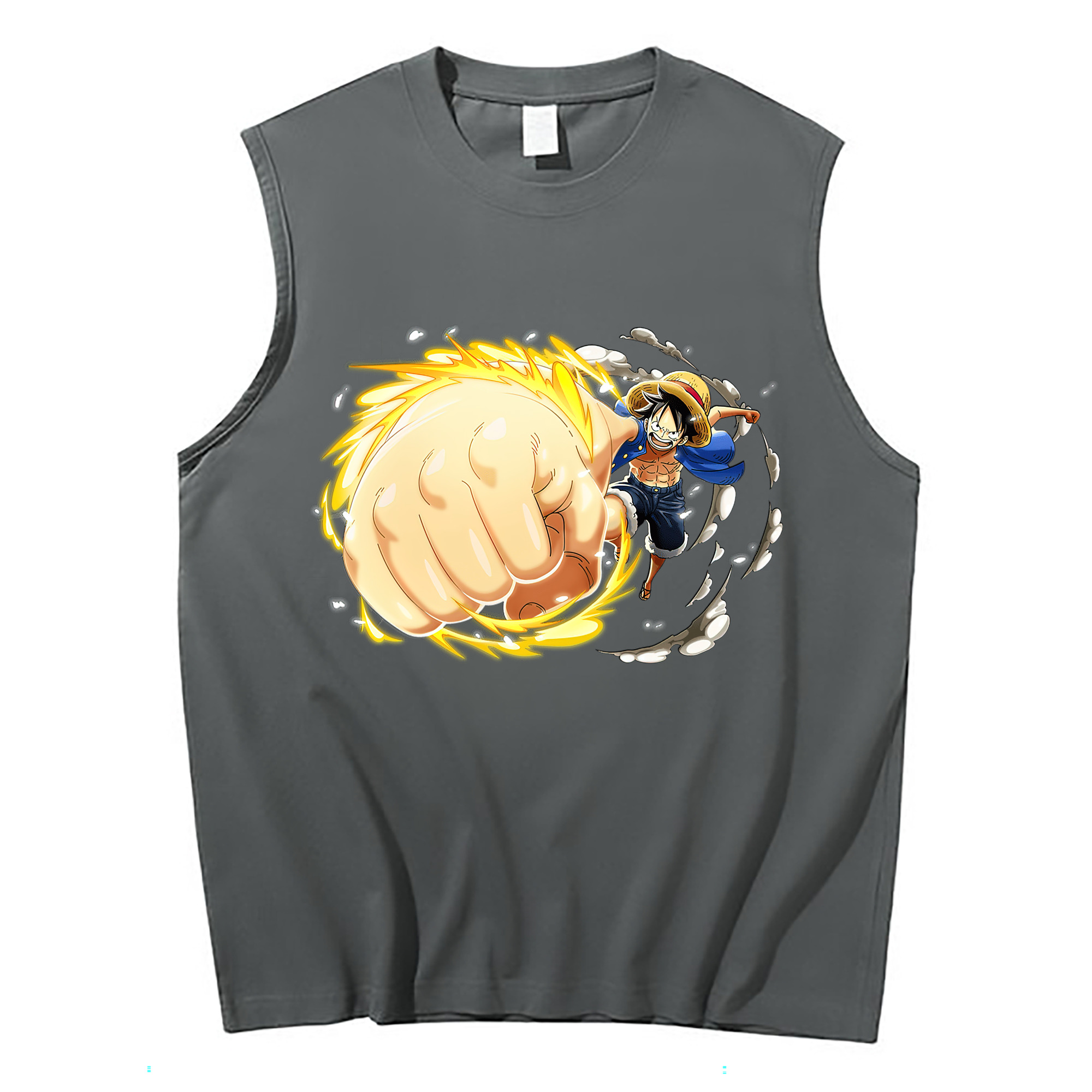 （画像用） ワンピース モンキー・D・ルフィ ONE PIECE Monkey D. Luffy コットン100％タンクトップ（フロントプリント）